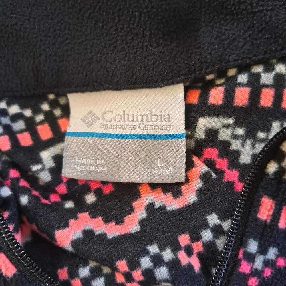 Youth Columbia Fleece Pull Over Multicolored Large 14/16